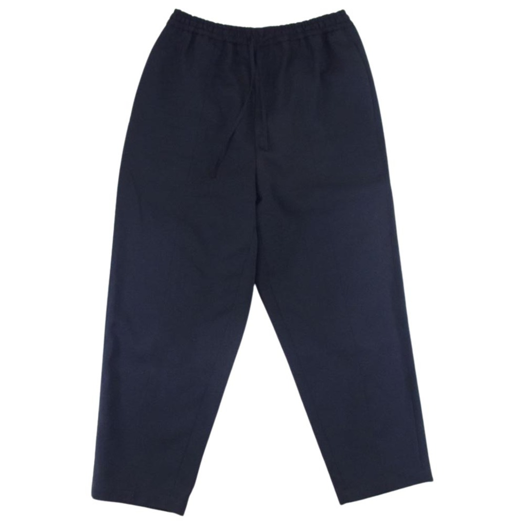 JIL SANDER】dark-NAVY WOOL スラックス パンツ-