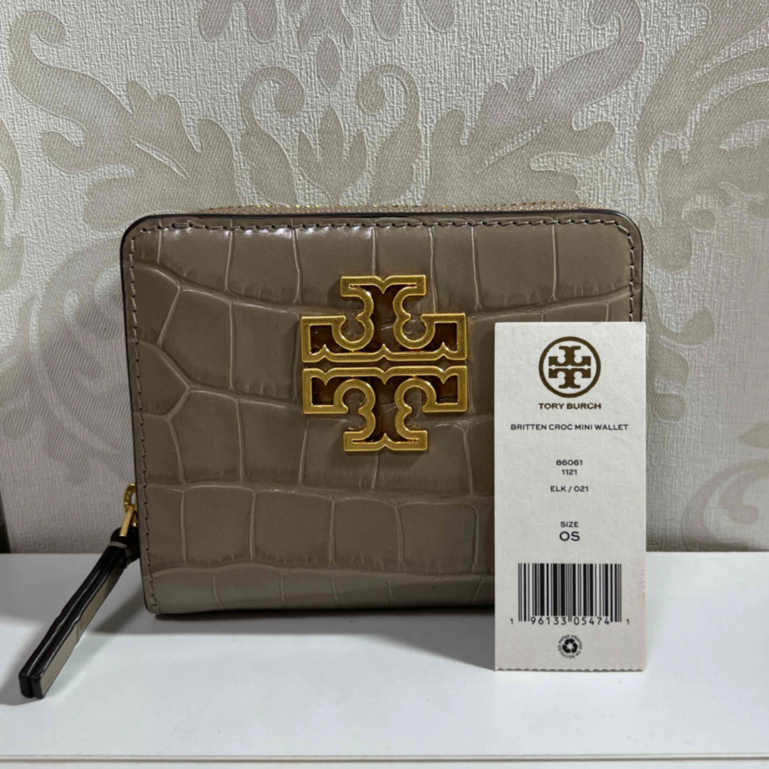 トリーバーチ 財布 TORY BURCH クロコエンボス 型押し 二つ折り財布 - 財布