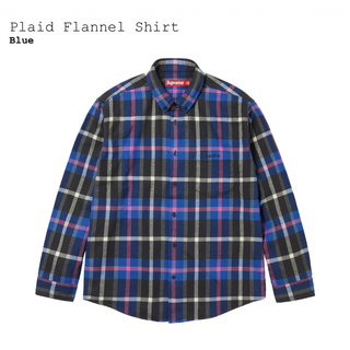 シュプリーム(Supreme)のシュプリーム　Plaid Flannel Shirt　青L(シャツ)