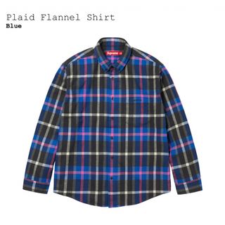 シュプリーム(Supreme)のシュプリーム　Plaid Flannel Shirt　青L(シャツ)