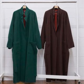 UNUSED -  UNUSED × NIUKU WOOL GOWN COAT 