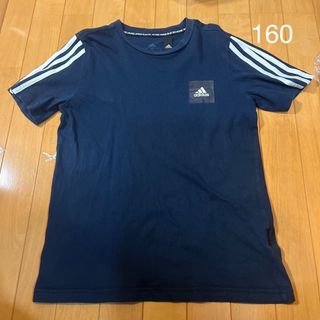 アディダス(adidas)のキッズ　ボーイズ　Tシャツ　紺　160 アディダス(Tシャツ/カットソー)