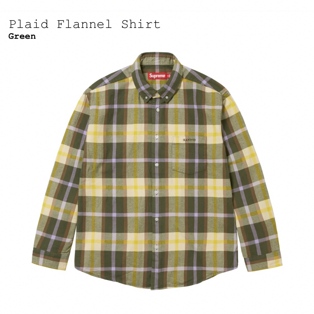 トップスシュプリーム　Plaid Flannel Shirt　緑L