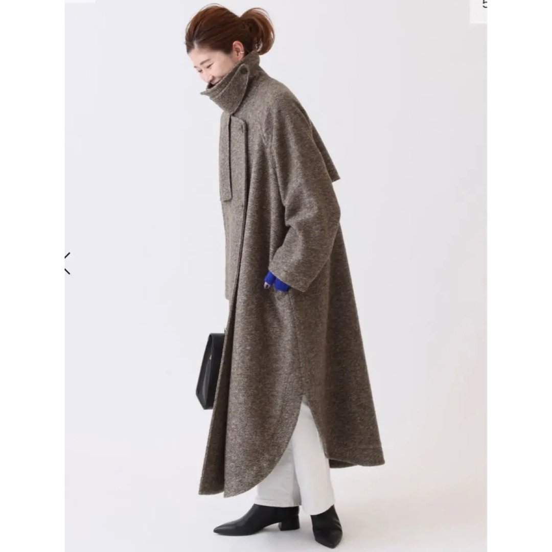 新品】Spick and Span wスライバーヘリンボーンボリュームコート