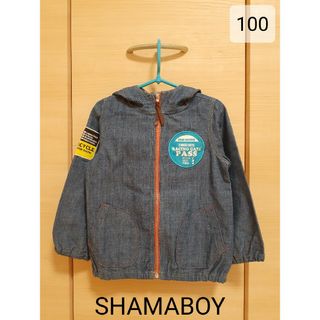 SHAMABOY デニム フード付き パーカー 上着 ジャケット 100cm