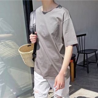 スピックアンドスパン(Spick & Span)の【美品】Spick and Span ファインコットンジャージーTシャツ(Tシャツ(半袖/袖なし))