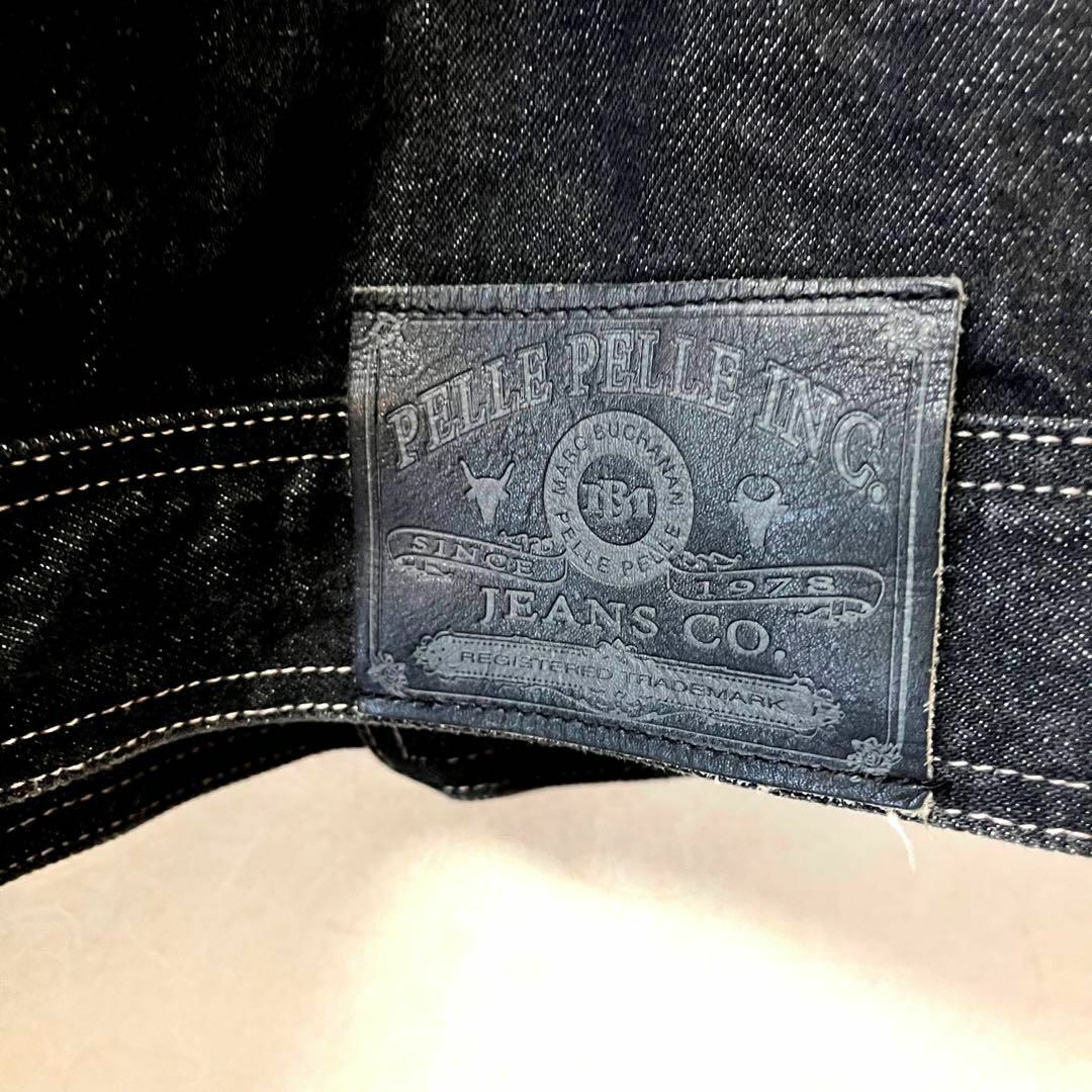 90s PELLE PELLE ペレペレ ブラック ビッグデニムジャケットXXL 7