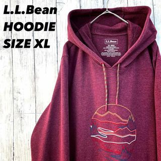 エルエルビーン(L.L.Bean)のアウトドアブランド古着L.L.BeanエルエルビーンプリントスエットパーカーXL(パーカー)