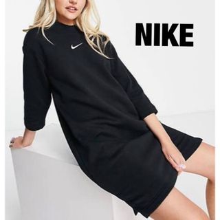 【M】新品 NIKE ナイキ スウェット ワンピース ドレス オーバーサイズ 黒