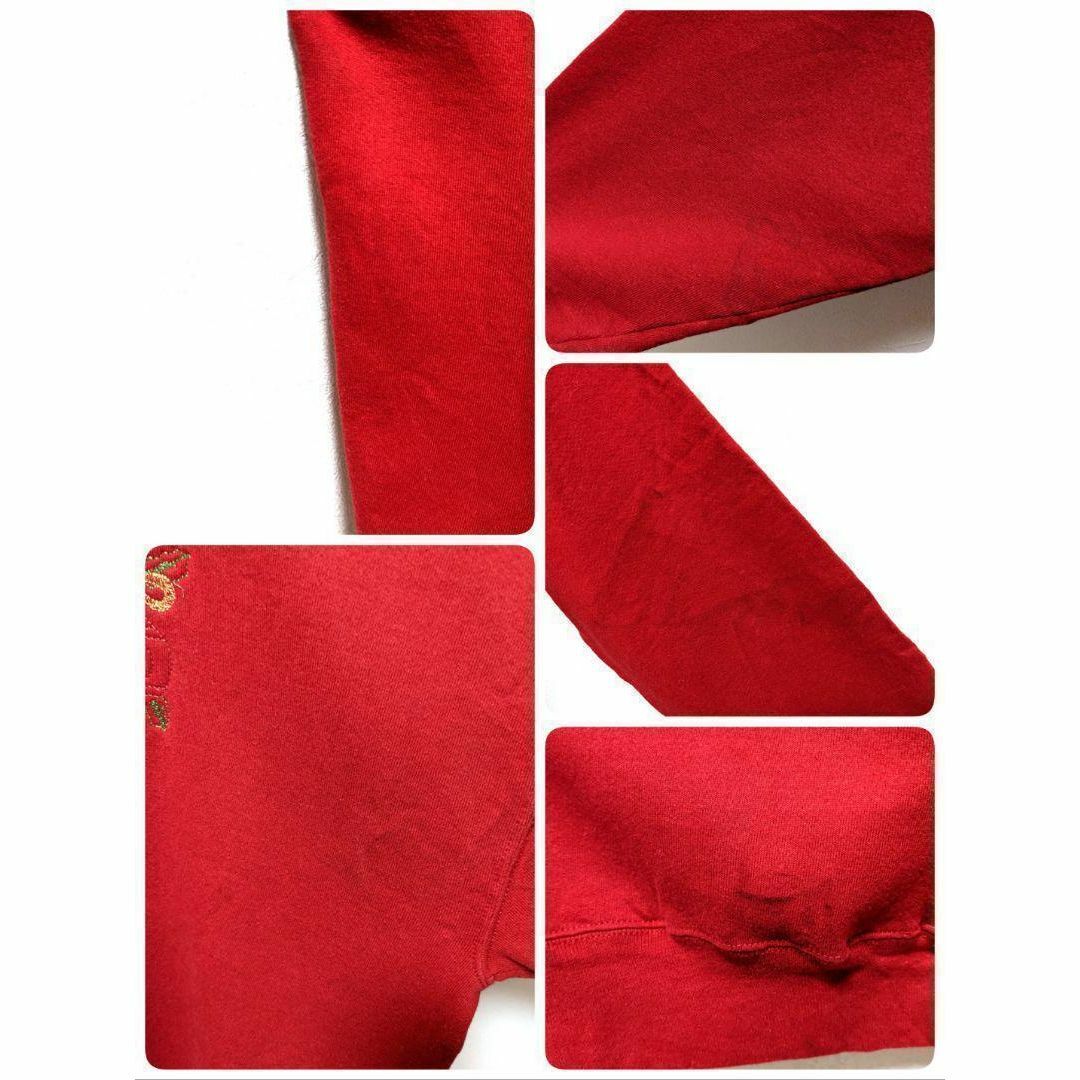 USA製ジャージーズ メリークリスマス 刺繍 スウェット レッド赤色XL