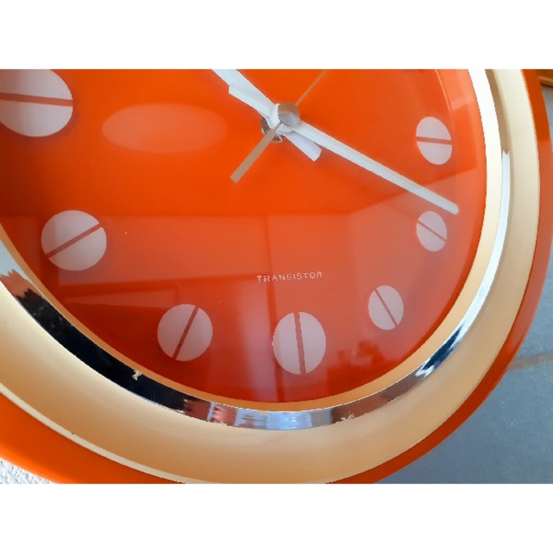70's SEIKO 掛け時計 ポップ スペースエイジ ビンテージ オレンジ