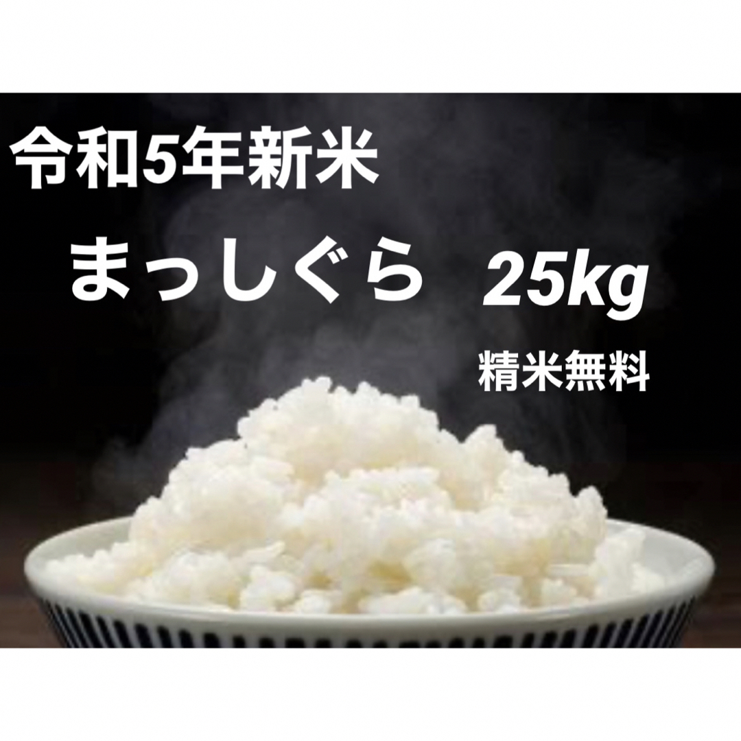 25kg　令和5年新米】まっしぐら　青森米　精米無料　桜米-