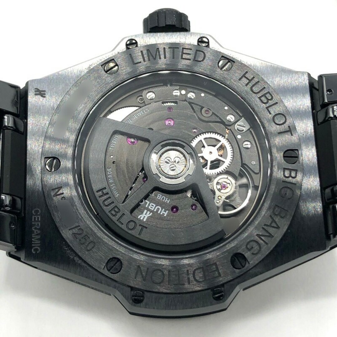 HUBLOT(ウブロ)の　ウブロ HUBLOT ビッグバン　インテグレーテッド　タイムオンリー　オールブラック 456.CX.0140.CX ブラック セラミック メンズ 腕時計 メンズの時計(その他)の商品写真