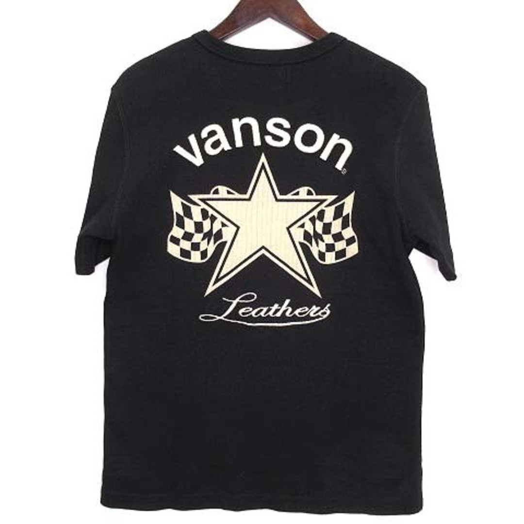 バンソン チェッカー スター 刺繍 フライス Tシャツ 半袖 NVST-909