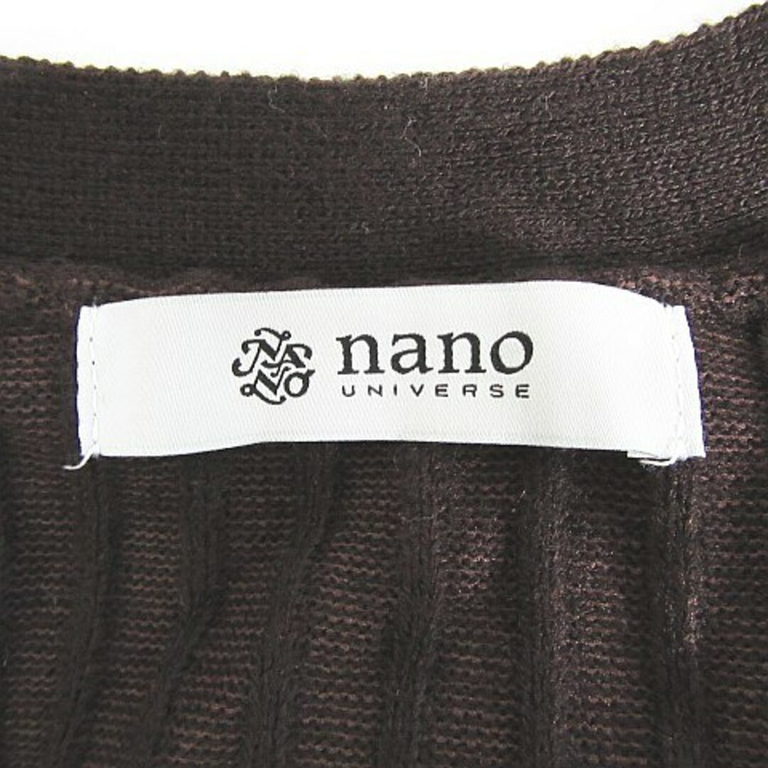 nano・universe(ナノユニバース)のnano universe ニット カーディガン ロング丈 長袖 リブ F  レディースのトップス(カーディガン)の商品写真