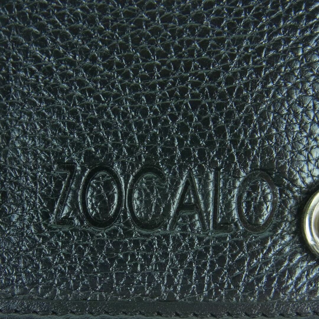 ZOCALO(ソカロ)のZOCALO ソカロ ガルーシャ エイ革 レザー ロング トラッカー ウォレット 財布 ブラック系【中古】 メンズのファッション小物(長財布)の商品写真