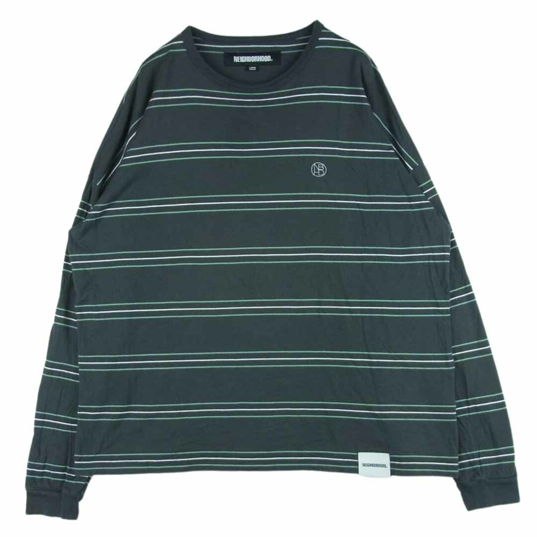 NEIGHBORHOOD(ネイバーフッド)のNEIGHBORHOOD ネイバーフッド 23SS 231FPNH-CSM07 BORDER CREWNECK LS ボーダー クルーネック ロング スリーブ カットソー グレー系 L【中古】 メンズのトップス(Tシャツ/カットソー(七分/長袖))の商品写真