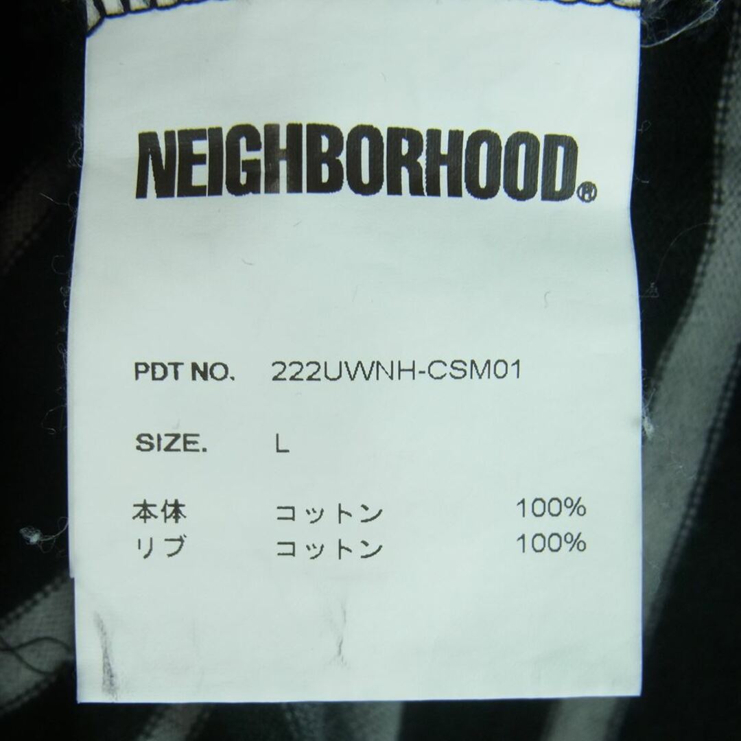 NEIGHBORHOOD(ネイバーフッド)のNEIGHBORHOOD ネイバーフッド 22AW 222UWNH-CSM01 BORDER CREWNECK LS.CO ボーダー クルーネック ロングスリーブ カットソー ブラック系 グレー系 L【中古】 メンズのトップス(Tシャツ/カットソー(七分/長袖))の商品写真