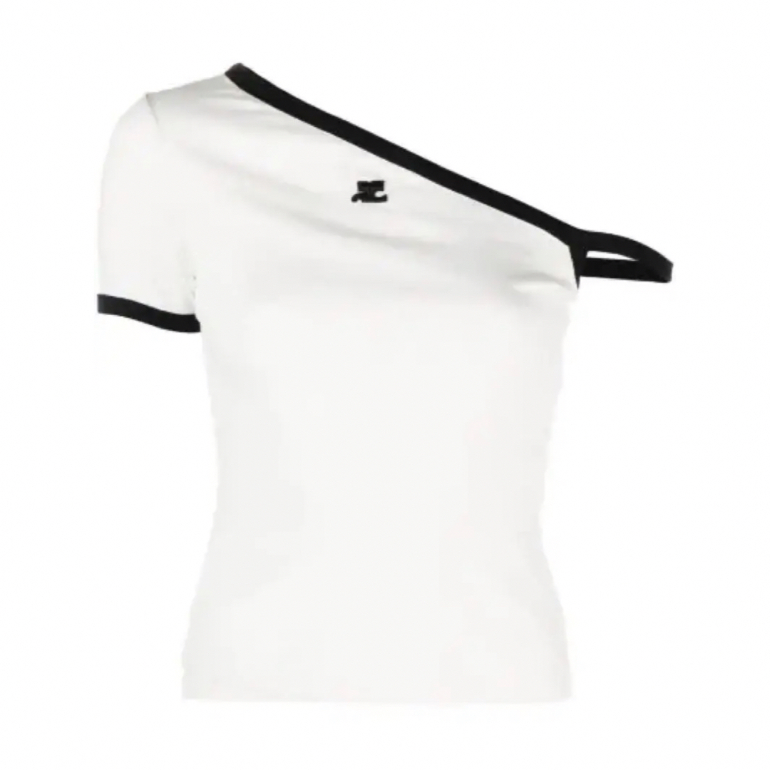 Courreges(クレージュ)のCOURRÈGES asymmetric Tshirt ワンショルダー Tシャツ レディースのトップス(Tシャツ(半袖/袖なし))の商品写真