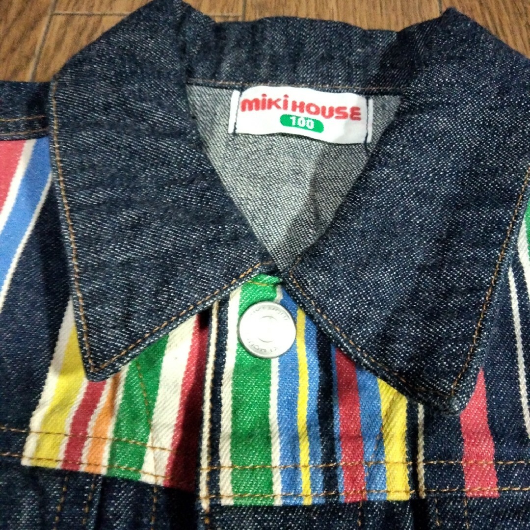mikihouse(ミキハウス)のMIKIHOUSEレトロくまGジャン　100 キッズ/ベビー/マタニティのキッズ服男の子用(90cm~)(ジャケット/上着)の商品写真
