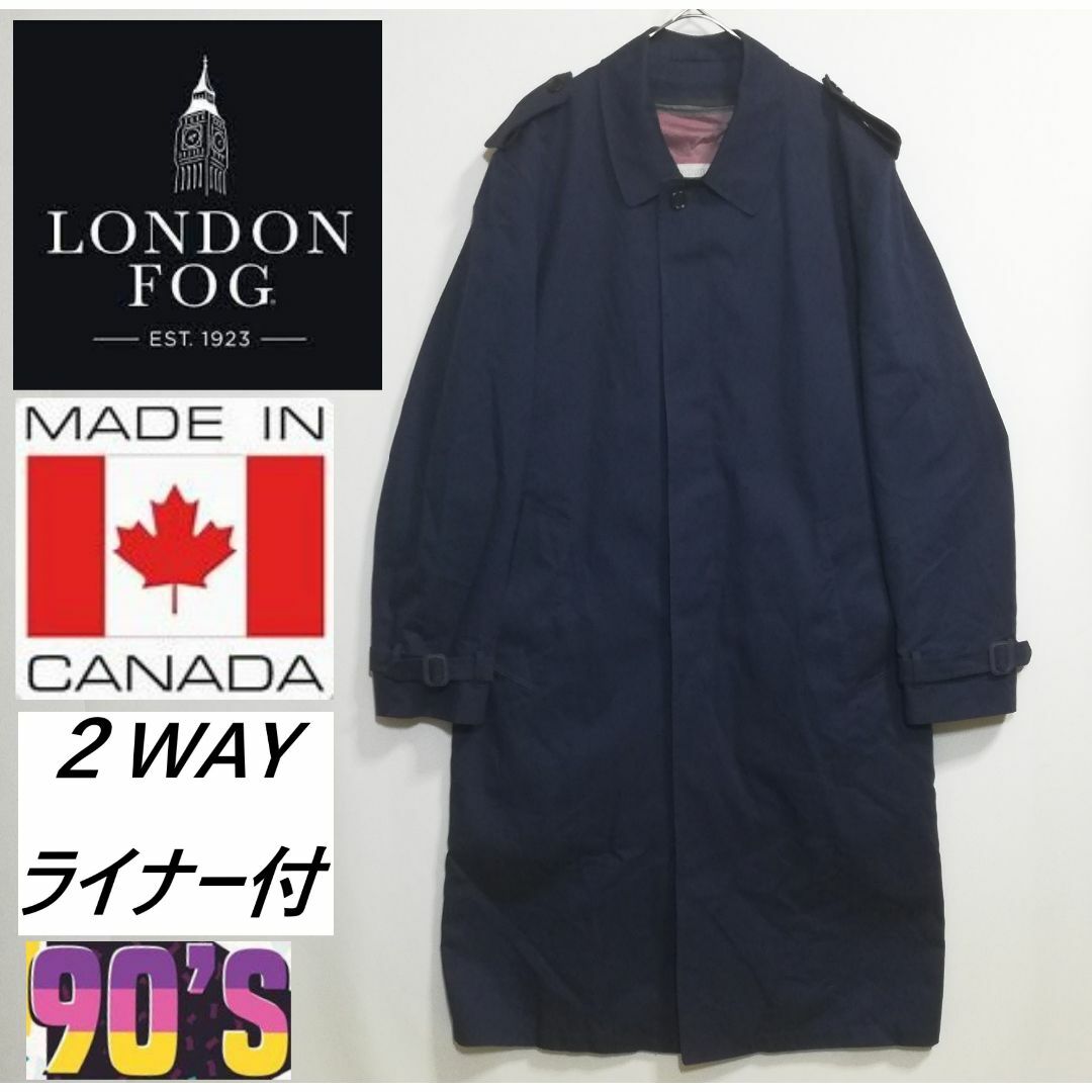 59 90年代 LONDONFOG CANADA製 ウールライナー 2WAY