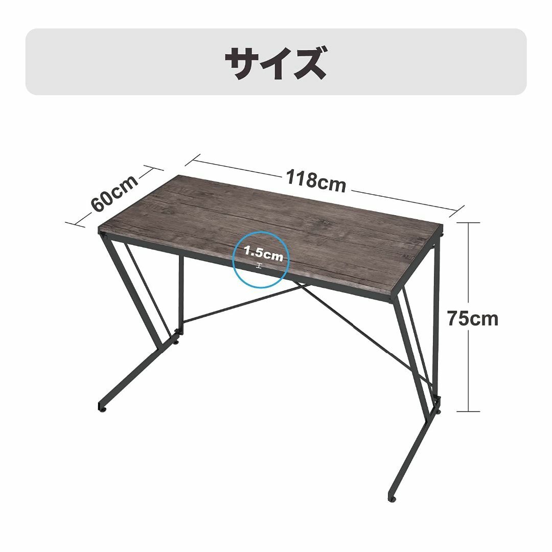 【色: アンティークブラウン】【HUGOW】パソコンデスク ゲーミングテーブル