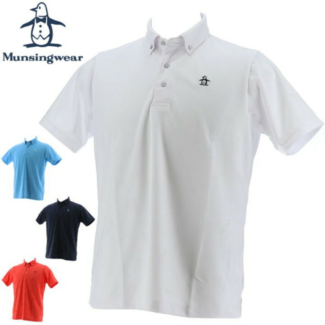 新品　マンシング ゴルフ 半袖ポロシャツ メンズMサイズ ホワイト白