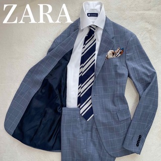 ザラ セットアップスーツ(メンズ)（ブルー・ネイビー/青色系）の通販