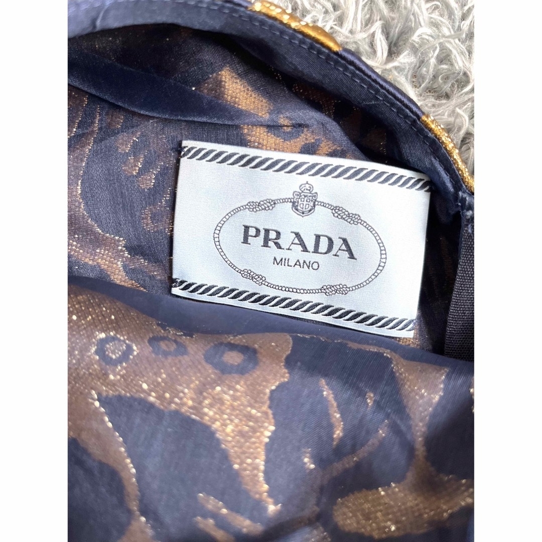 超美品最高級！PRADA プラダ　ジャガード ゴールド　ドレス 7