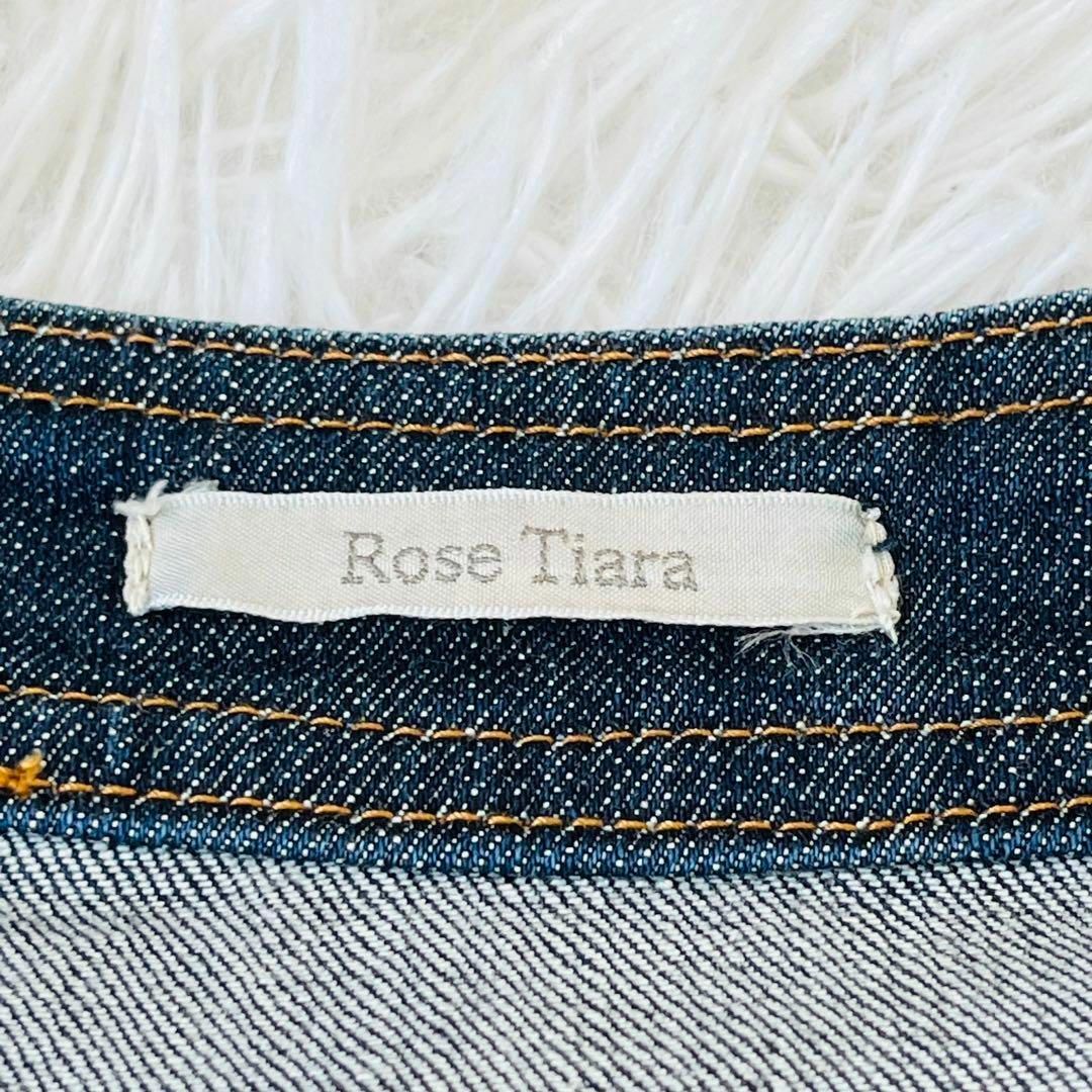 Rose Tiara(ローズティアラ)のROSETIARA ローズティアラ　ノーカラー　Gジャン　デニムジャケット　44 レディースのジャケット/アウター(Gジャン/デニムジャケット)の商品写真