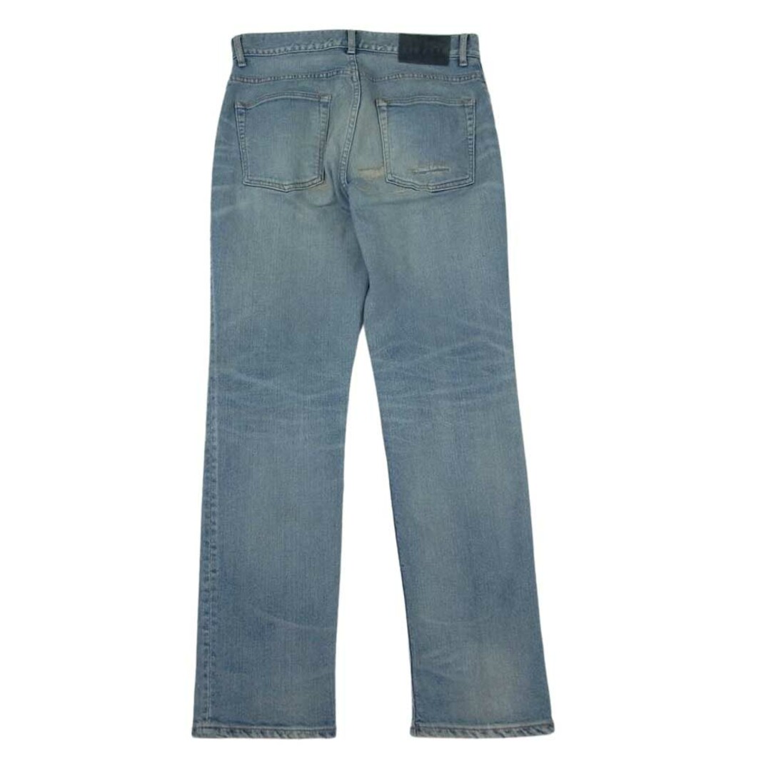 Ron Herman ロンハーマン 2720600117 DENIM ダメージ加工 クラッシュ リペア加工 ジップフライ ストレート デニムパンツ インディゴブルー系 31