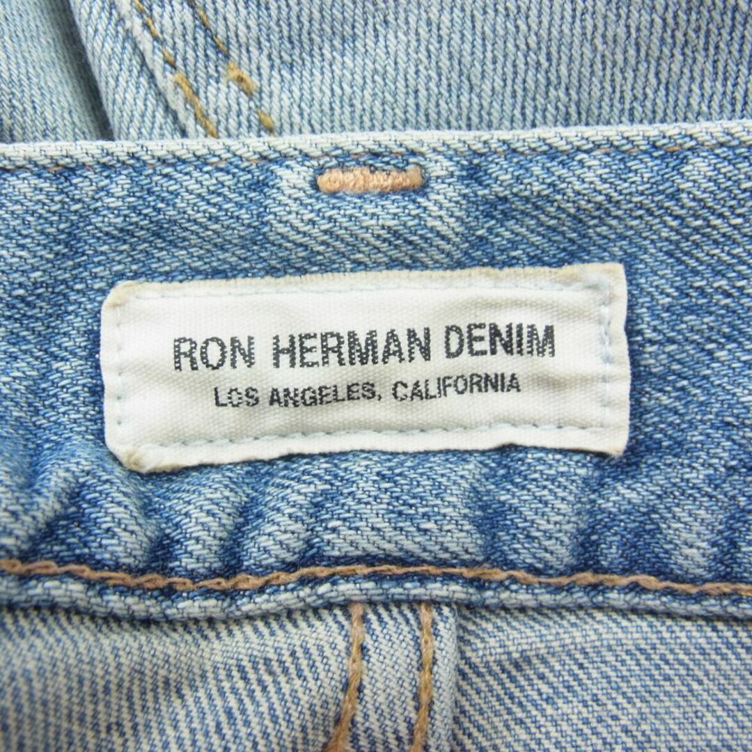 Ron Herman ロンハーマン 19SS 2720600084 DENIM ダメージ加工 クラッシュリペア ヴィンテージ加工 赤耳 ボタンフライ ストレート デニムパンツ インディゴブルー系 31