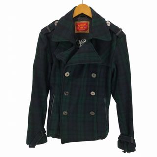 ウールリッチ(WOOLRICH)のWOOLRICH(ウールリッチ) メタル マリンボタン チェック Pコート(ピーコート)