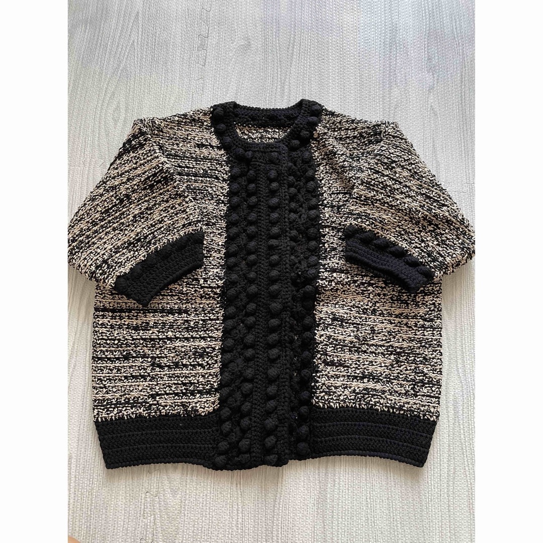 DOT LINE HALF SLEEVE KNIT CARDIGAN 5