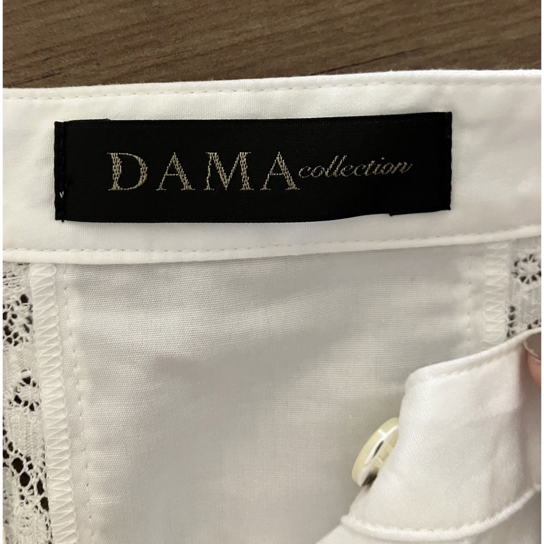 dinos(ディノス)のディノスDamaの白シャツ レディースのトップス(シャツ/ブラウス(半袖/袖なし))の商品写真