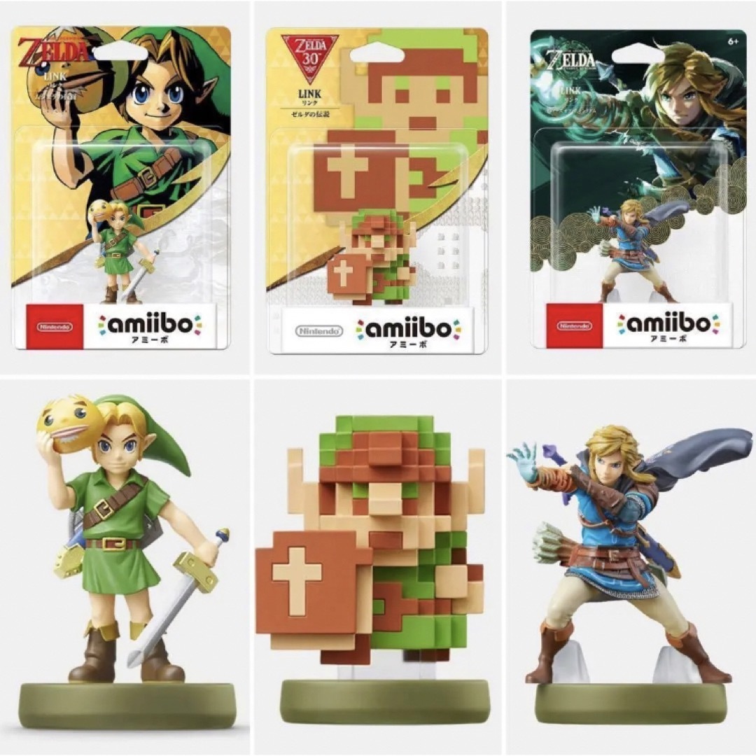 amiibo アミーボ ゼルダの伝説 ティアーズオブザキングダム リンク×3種