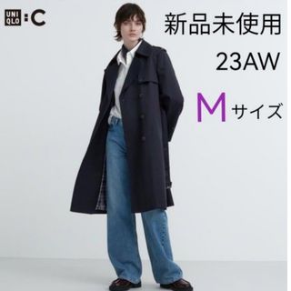 ユニクロ(UNIQLO)の新品未使用 23AW ユニクロC トレンチコート ネイビー Mサイズ(トレンチコート)