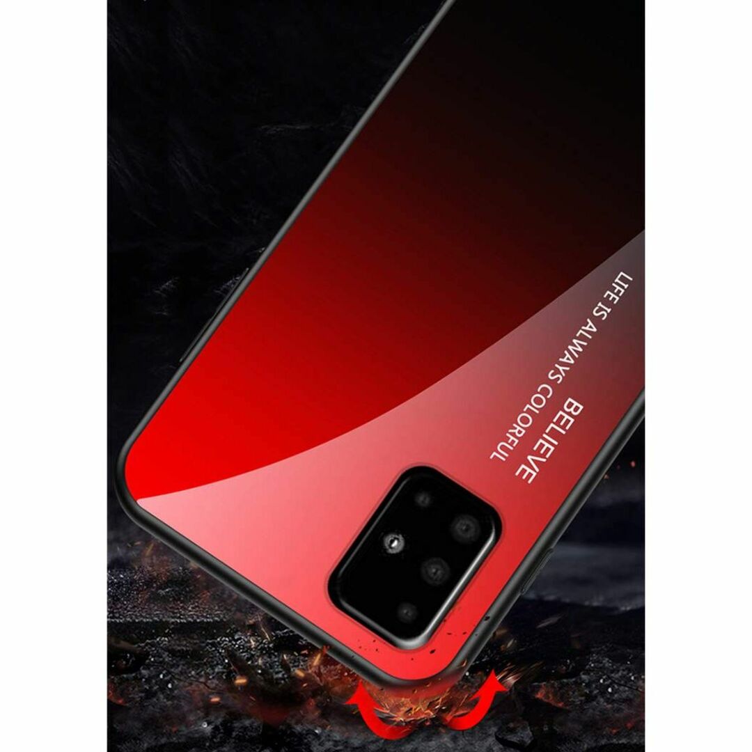 【在庫処分】Galaxy A51 5G ケース/カバー 背面強化ガラス シンプル スマホ/家電/カメラのスマホアクセサリー(その他)の商品写真