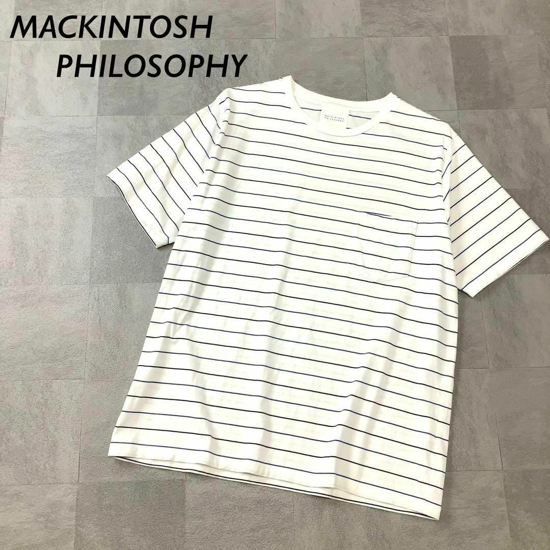 MACKINTOSH PHILOSOPHY(マッキントッシュフィロソフィー)のMACKINTOSH PHILOSOPHY ボーダー 胸 ポケット Tシャツ レディースのトップス(Tシャツ(半袖/袖なし))の商品写真