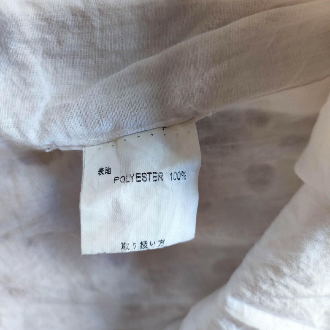 min plume(ミンプリュム)のペプラムブラウス　ホワイト　フリー　バックリボン　フリル レディースのトップス(カットソー(半袖/袖なし))の商品写真