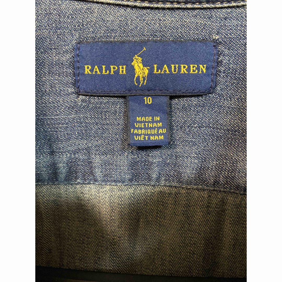 Ralph Lauren(ラルフローレン)の【ラルフローレン】キッズ★長袖ワンピース★コットンデニム キッズ/ベビー/マタニティのキッズ服女の子用(90cm~)(ワンピース)の商品写真