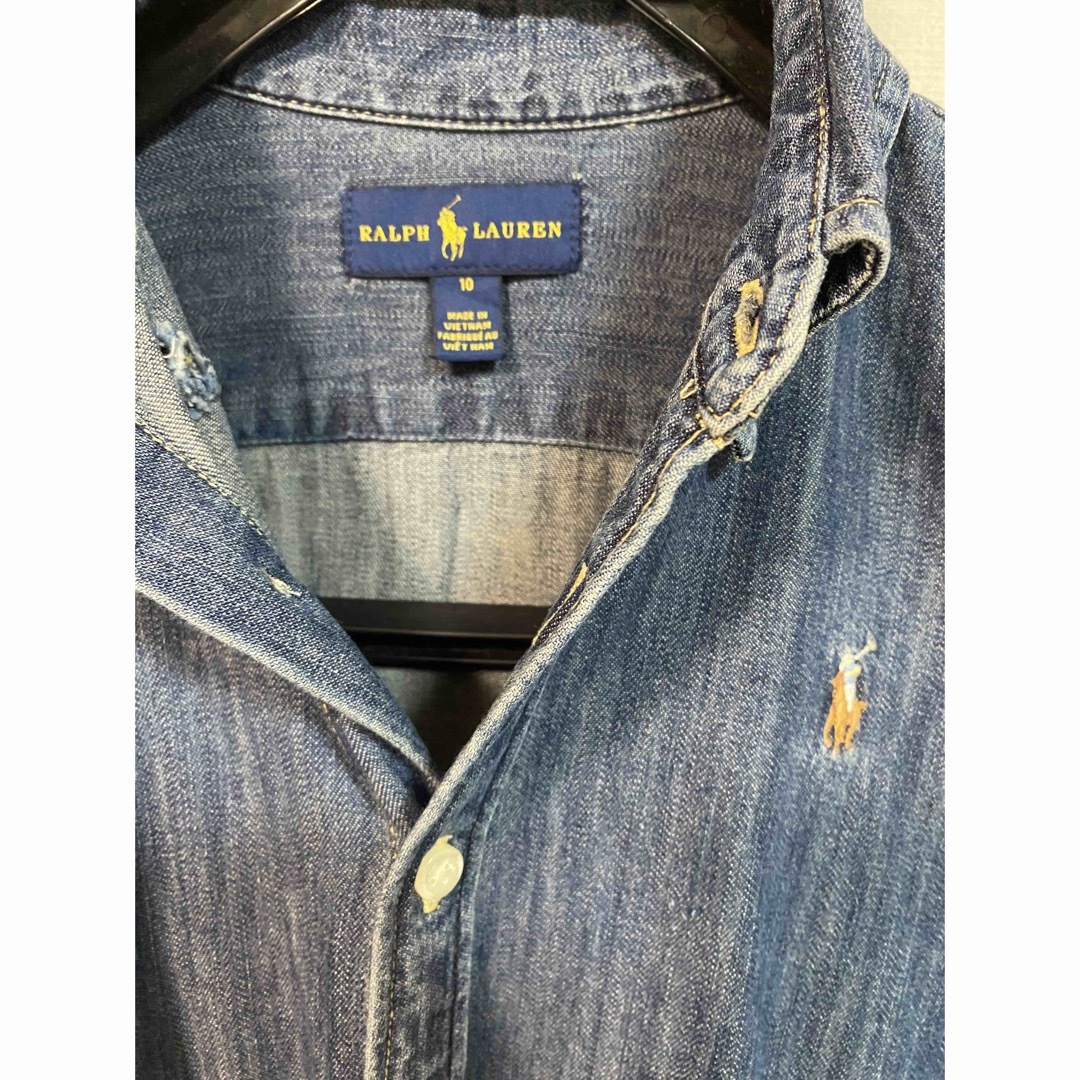 Ralph Lauren(ラルフローレン)の【ラルフローレン】キッズ★長袖ワンピース★コットンデニム キッズ/ベビー/マタニティのキッズ服女の子用(90cm~)(ワンピース)の商品写真