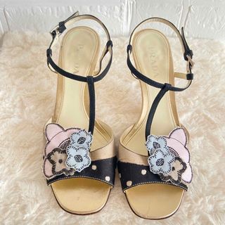 プラダ(PRADA)のPRADA プラダ　花柄ミュール35 1/2(ミュール)