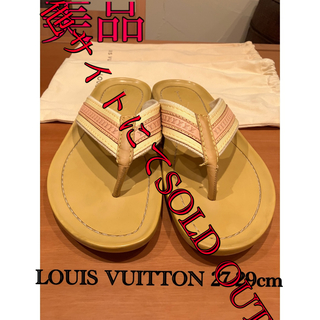 ルイヴィトン(LOUIS VUITTON)の美品ルイヴィトン❤️メンズサンダル　ビーチサンダル　からし色(サンダル)