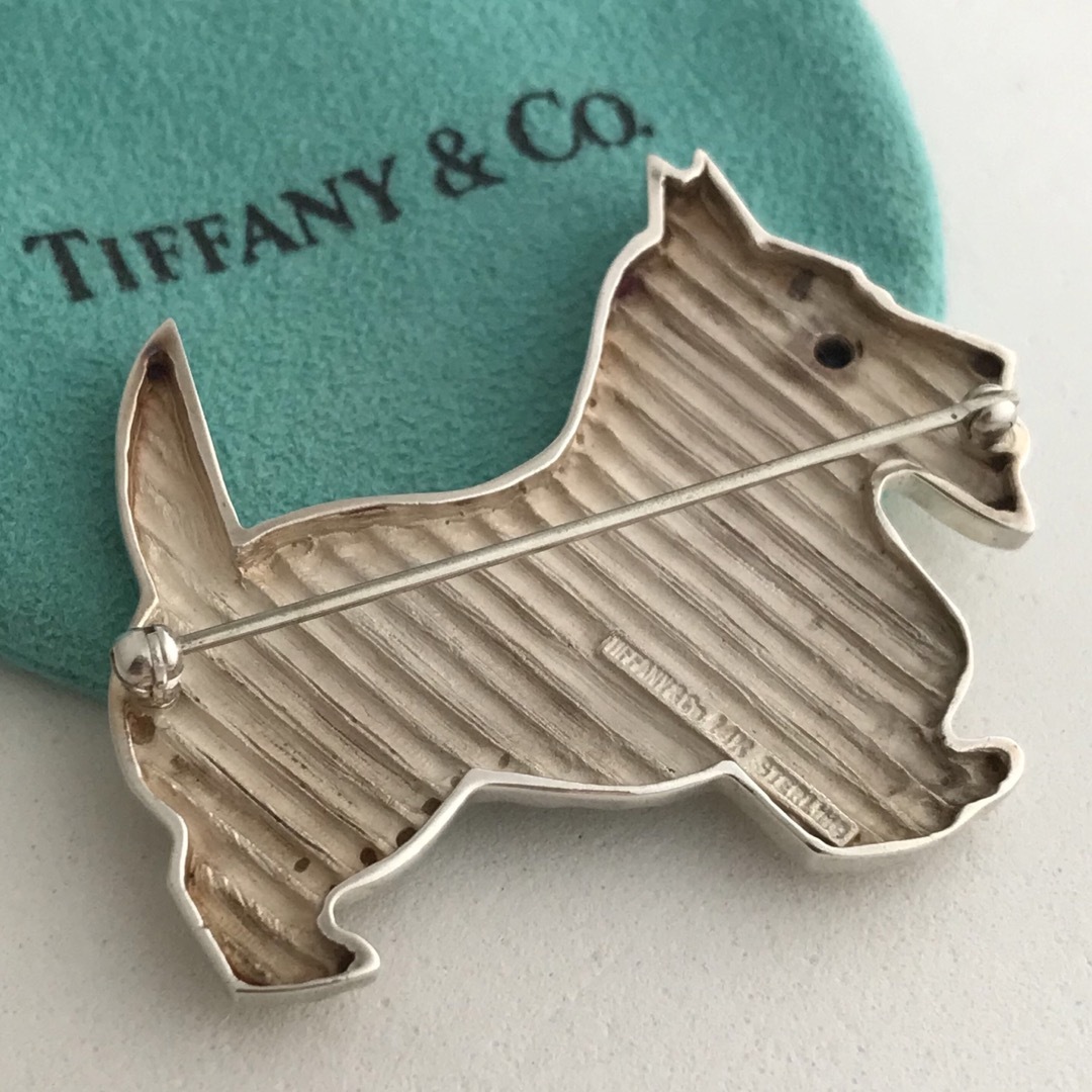 Tiffany ドッグ サファイア ブローチ 希少 【期間限定お試し価格