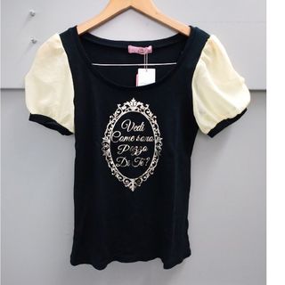 アンクルージュ(Ank Rouge)の【新品 未使用】アンクルージュ  バイカラー 　半袖  パフスリ 　Tシャツ(Tシャツ(半袖/袖なし))