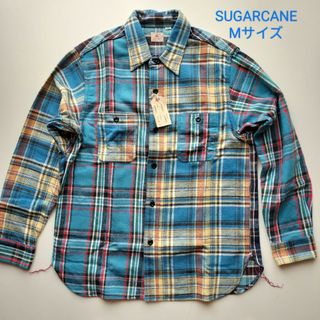 シュガーケーン(Sugar Cane)のSUGARCANE★ツイルフランネル★クレイジーチェックワークシャツ★新品★M(シャツ)