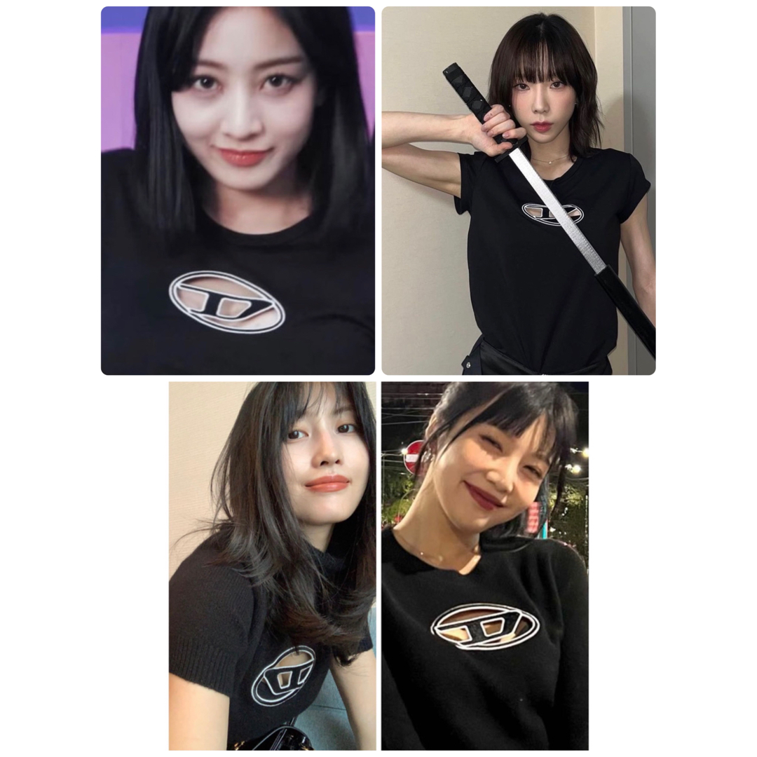 新品未使用正規品　ディーゼル　ロゴTシャツ　Sサイズ　twice aespa着用