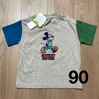 ディズニー(Disney)の【新品】ミッキー 切替 半袖Ꭲシャツ(Tシャツ/カットソー)