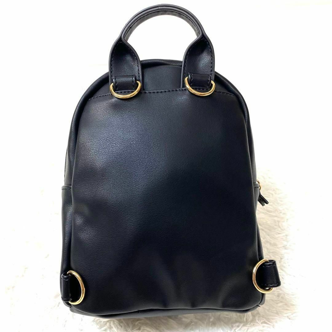 ANNA SUI 美品 アナスイ レザー ミニリュック 黒 ブランドロゴ金具 星